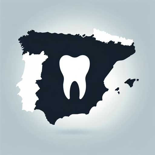 mapa de españa con diente